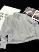 CCA自制金属银色拉链针织衫 棒球服亮丝反光亮闪闪飞行员夹克外套