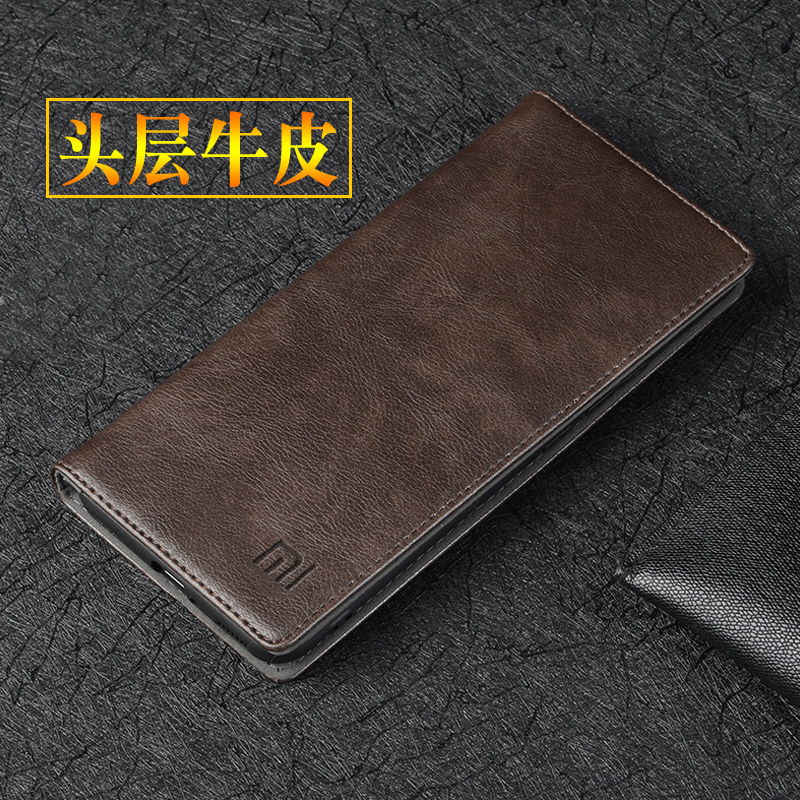 适用于小米15ultra手机壳新款真皮镜头全包防摔外壳 小米15pro保护套翻盖皮套小米15商务牛皮手机套男款女款