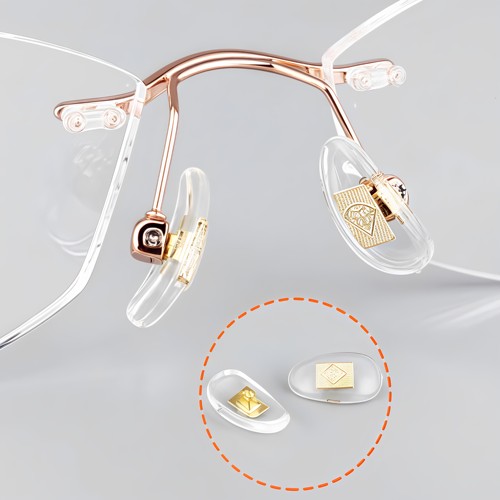 3对小皇冠铜芯锁式通用眼镜鼻托