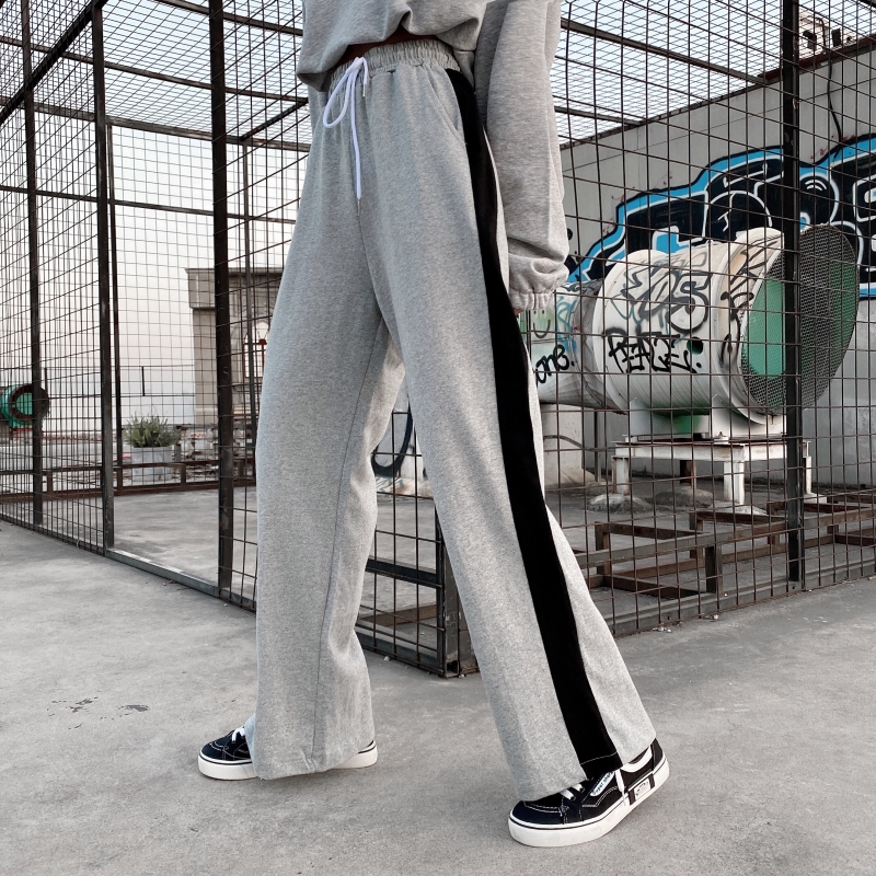 Real shot spring and summer sports pants high waist Harem Pants simple casual pants women's fashion