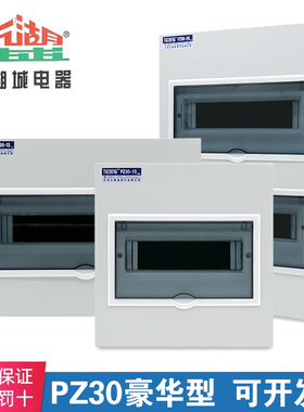 太湖城PZ30豪华型强电箱暗装8/12/16/24/30/40回路家用空开配电箱