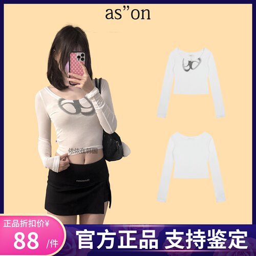 【官方正品】ason长袖t恤女夏季
