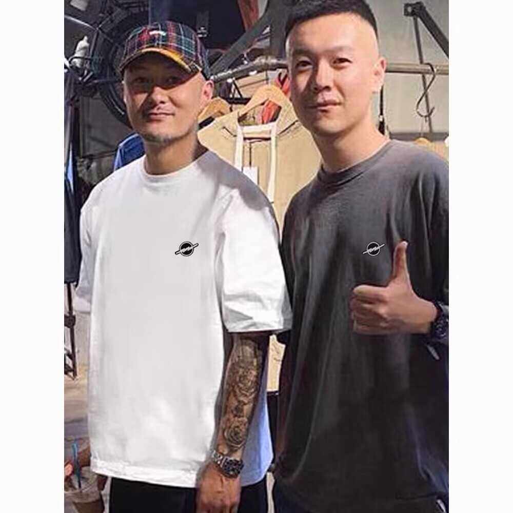 潮牌纯棉宽松短袖余文乐刺绣t恤