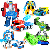 儿童变形玩具小汽车救援机器人金刚模型男孩礼物黄蜂追踪刀锋巨石