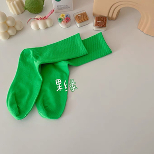 是春天青草地的感觉！夏日清爽绿色系袜子～草绿墨绿深绿薄荷绿色