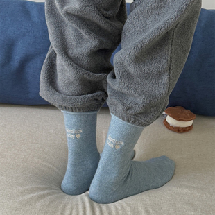 卷边堆堆袜 goodluck 奶奶奶蓝色羊毛wawa我爱了 太戳我了糯叽叽