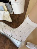 波点袜 又奶又欲 wawa太爱了……欲罢不能 花边精致又可爱