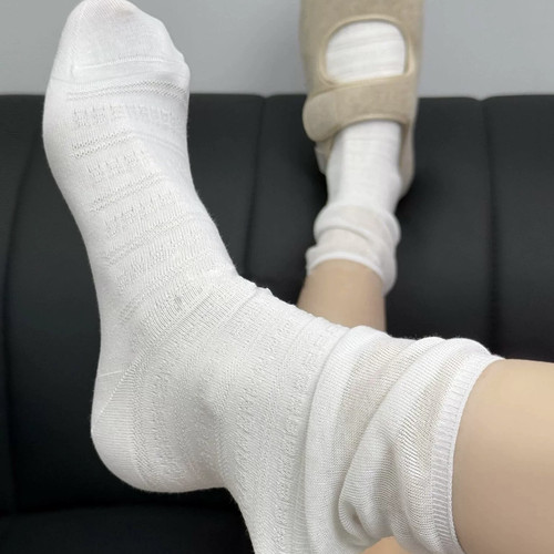 袜子界的白月光！镂空网眼拼接堆堆袜，芭蕾风满满～甜美jue了