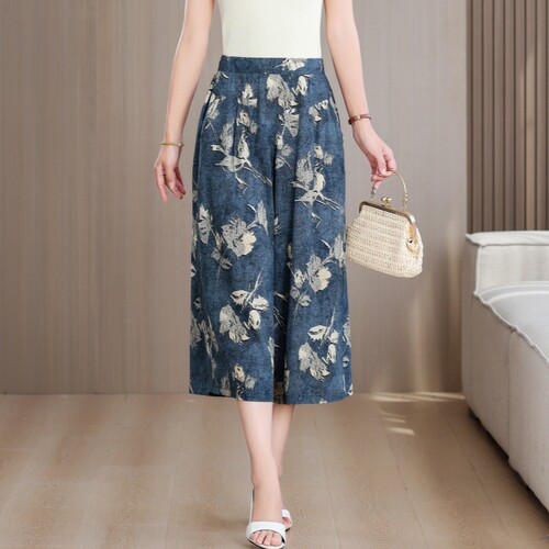 2026新款夏季棉绸七分裙裤女士