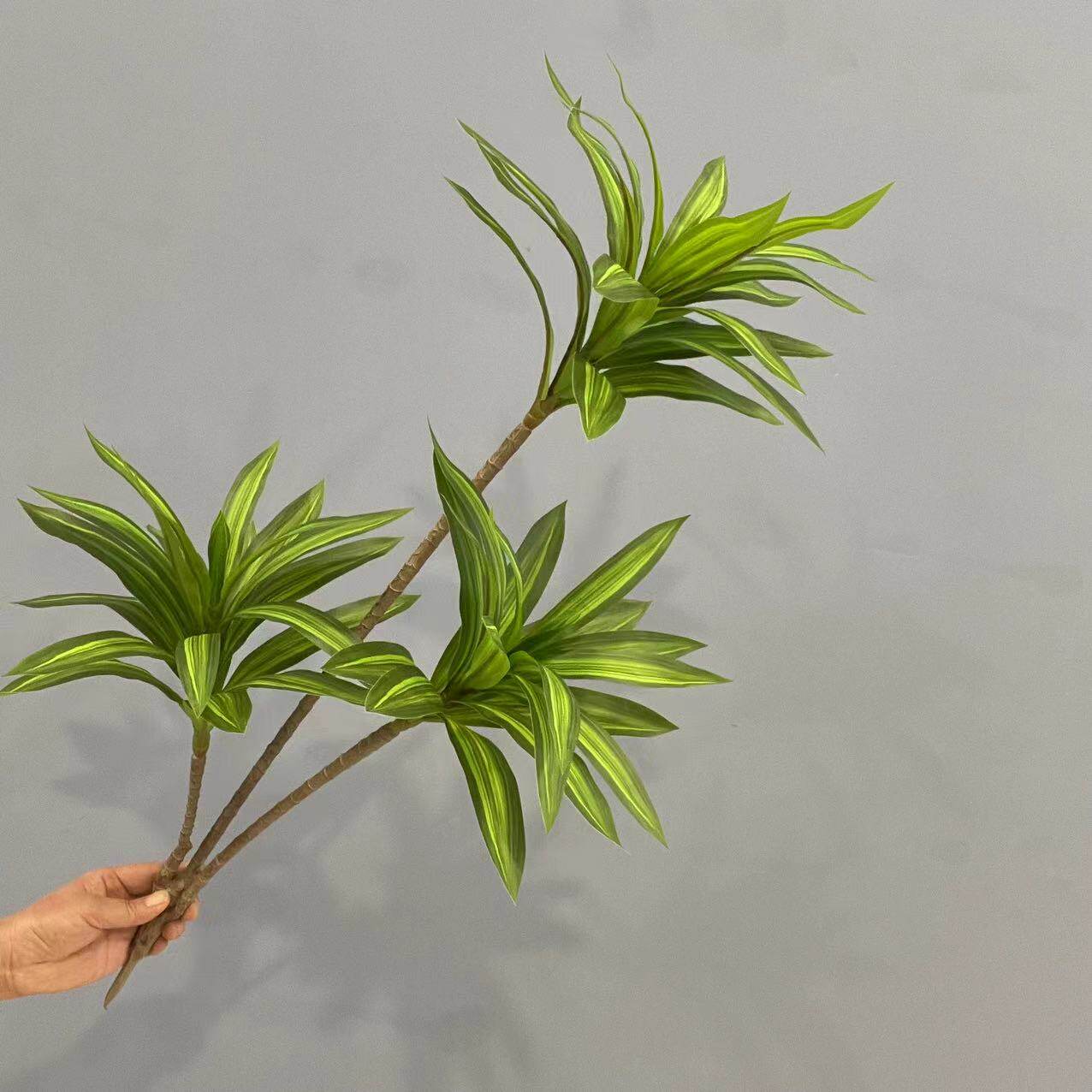 仿真3头百合竹绿植装饰富贵竹巴桌面绿植