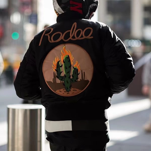 Travis Scott Rodeo 冬季加厚夹棉MA1仙人掌男女飞行服夹克潮外套