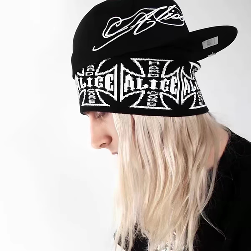 Opium Alice Hollywood 25ss 十字架图案毛线针织冷帽 YVL风格