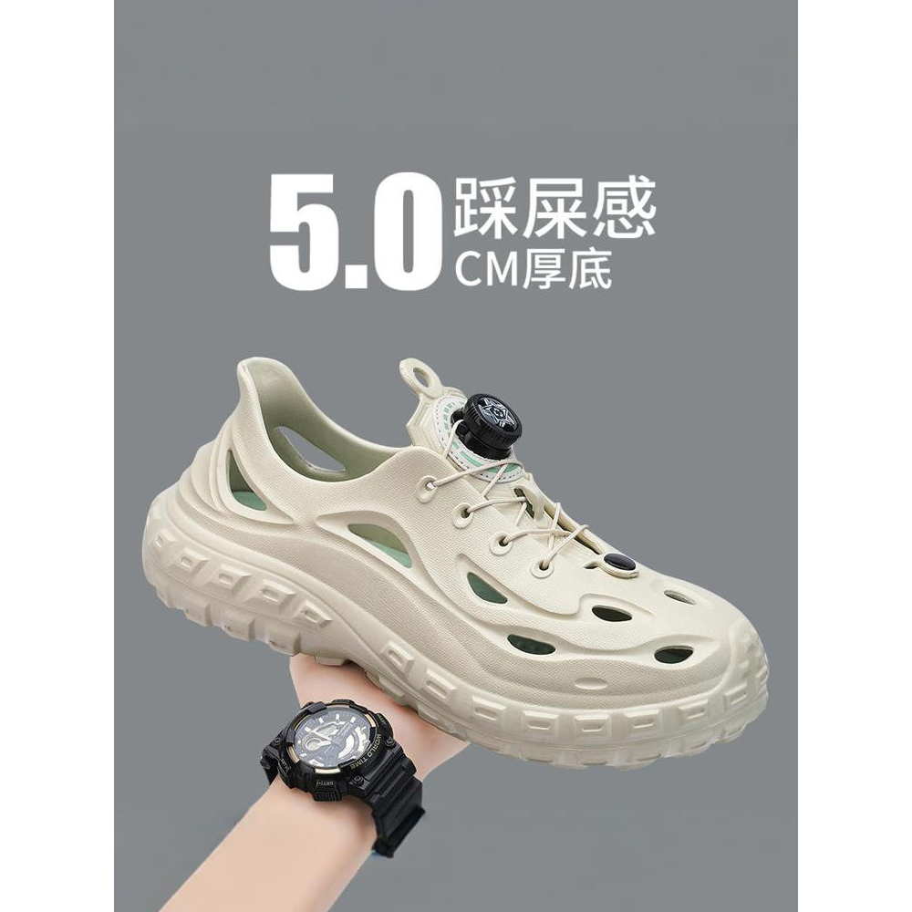 洞洞鞋男2026新款夏季外穿防滑防臭拖鞋运动户外钓鱼全包开车凉鞋,流行男鞋,洞洞鞋,淘宝优惠券,粉丝福利购,淘宝优惠卷