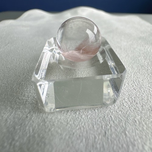 精品·粉紫卷兔毛（13.6mm 未打孔）