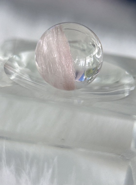 11.7mm|精品·全净体粉卷毛天然水晶单珠