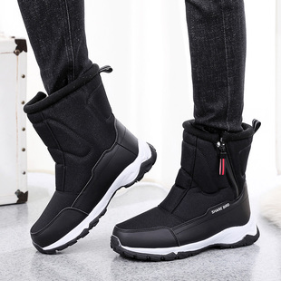 冬靴女 加绒保暖棉靴冬靴防水防滑雪地棉鞋 东北户外雪地靴男鞋 冬季