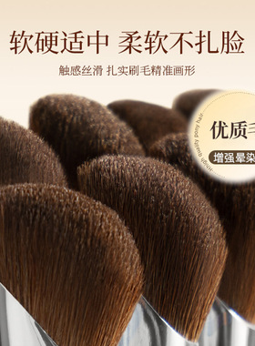 瑰金326镰刀斜头鼻影刷修容刷仿动物毛山根斜角阴影化妆刷批代发