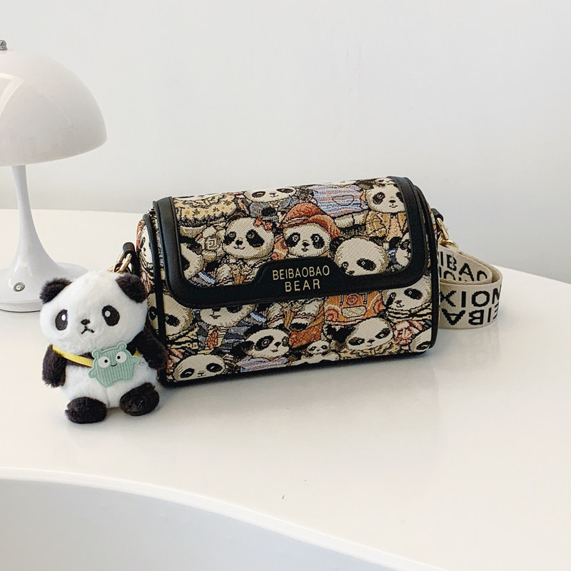 北包包夏季流行圆筒包包女2024新款韩版斜挎包洋气百搭单肩帆布包