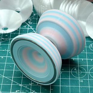 鹤殿 果冻 3D打印塑料镶嵌不锈钢悠悠球