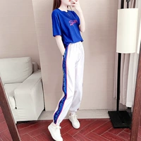 Летняя одежда, спортивный модный спортивный костюм, повседневные брюки, комплект, 2023, в западном стиле, свободный крой, в корейском стиле, по фигуре