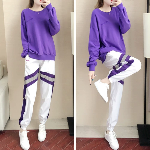 Толстовка, демисезонный спортивный костюм, модный осенний комплект для школьников и студентов, в корейском стиле, в западном стиле