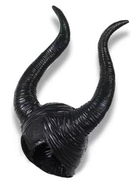 沉睡魔咒头套玛琳菲森Maleficent黑暗女巫cos 牛角帽子酒吧面具
