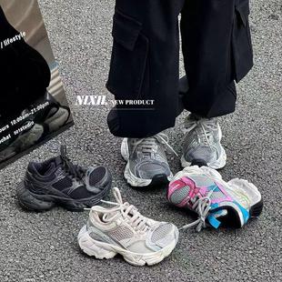 儿童运动鞋订书机秋冬新款透气男童老爹鞋加绒女童休闲轻便跑步鞋