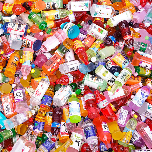 迷你仿真酒瓶树脂卡通立体diy