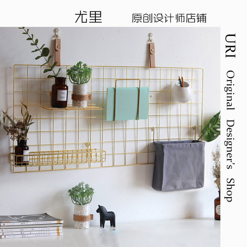 uri北欧ins置物架房间客厅照片墙