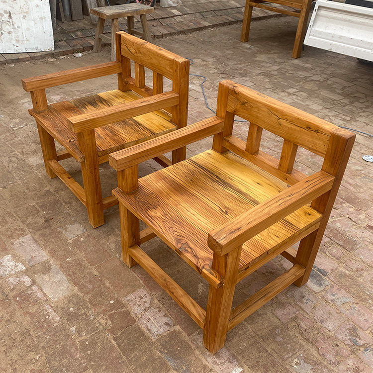 老木头实木木榆木板老榆木桌办公椅老板椅圈椅餐椅风化老榆木复古