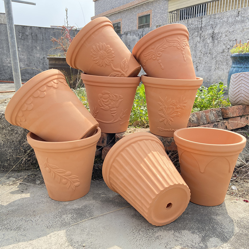 红陶土花盆透气吸水清仓特价