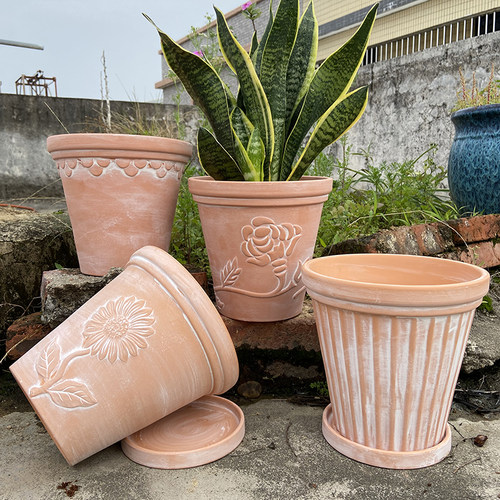 红陶多肉花盆吸水透气耐用不烂根