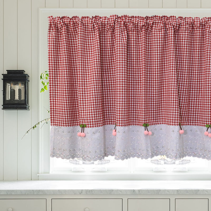 免打孔门帘小窗帘隔断格子魔术贴挂钩伸缩杆玄关韩式卧室短帘半帘,居家布艺,成品窗帘,淘宝优惠券,粉丝福利购,淘宝优惠卷