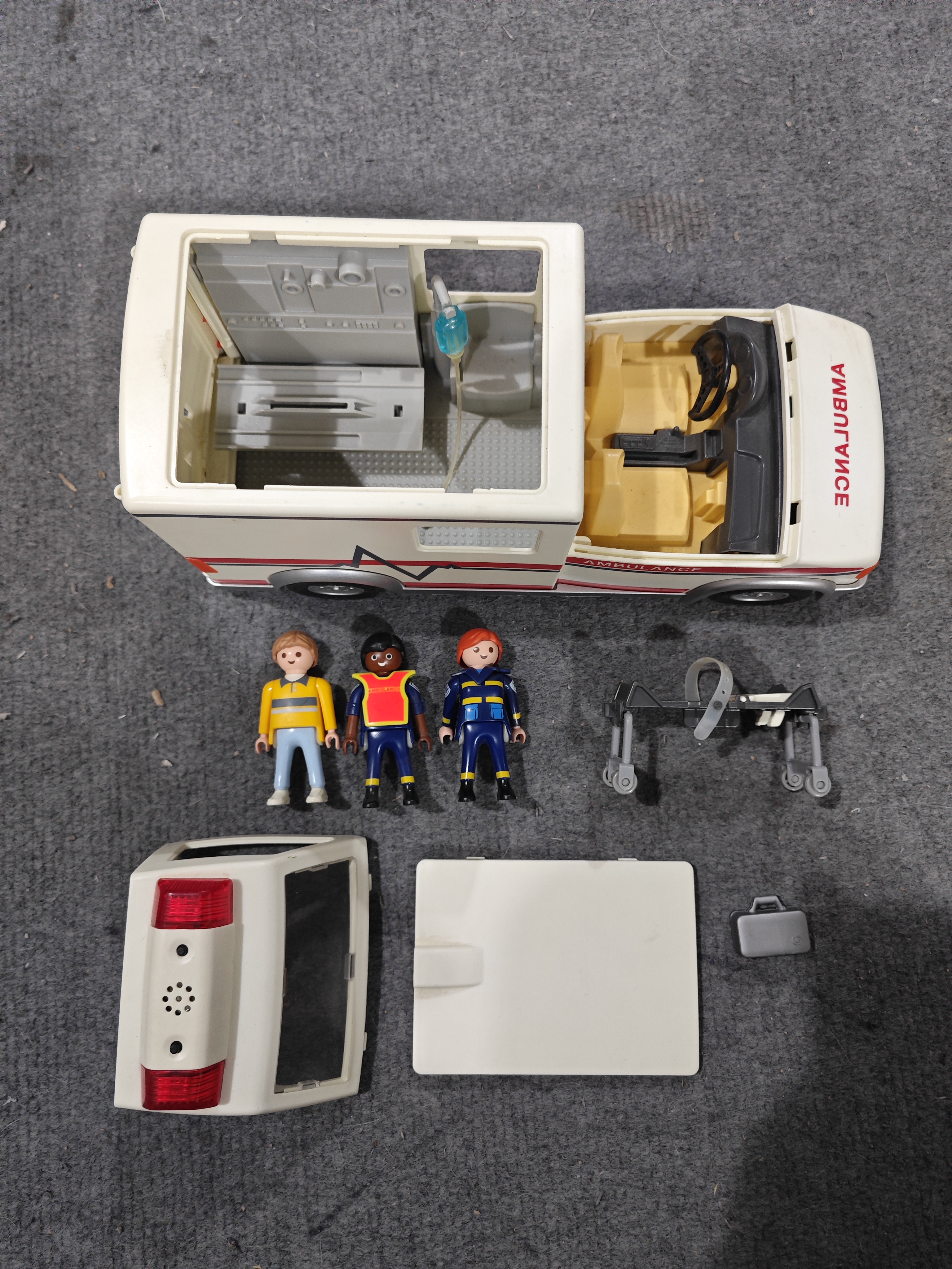 现货 摩比世界 5681 救护车 可动人偶 载具场景 全配无损 玩具