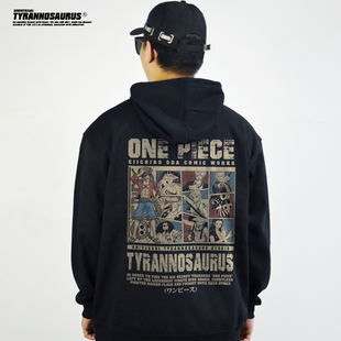 潮牌INS 连帽卫衣男女宽松秋冬季 日系动漫ONE PIECE海贼王联名帽衫