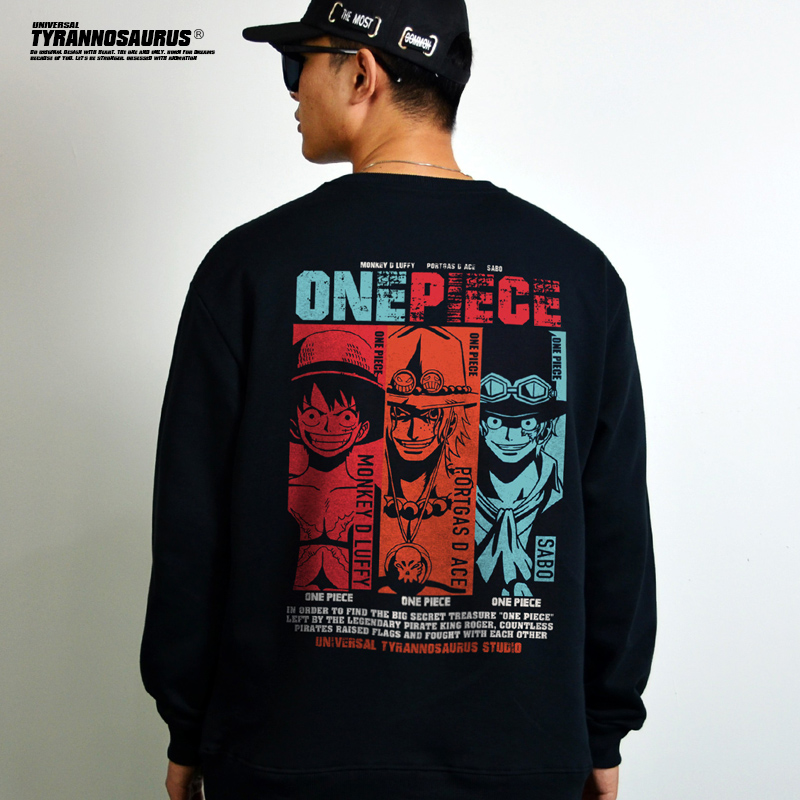 原创潮牌海贼王圆领卫衣航海王