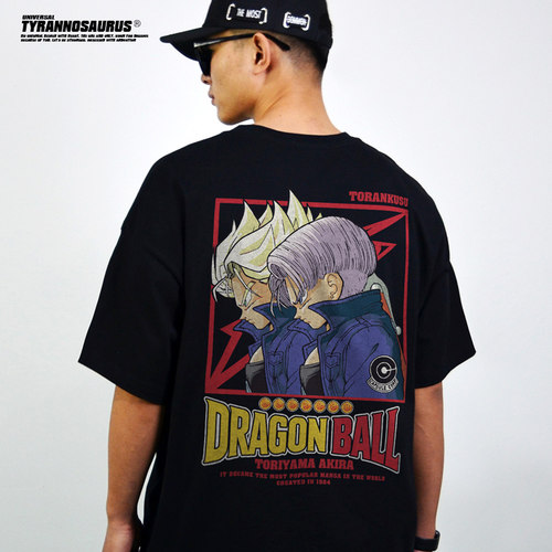 日本动漫七龙珠联名重磅短袖T恤