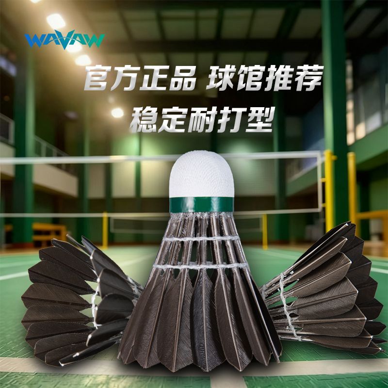 反击者亚8超耐打鹅毛黑色羽毛球