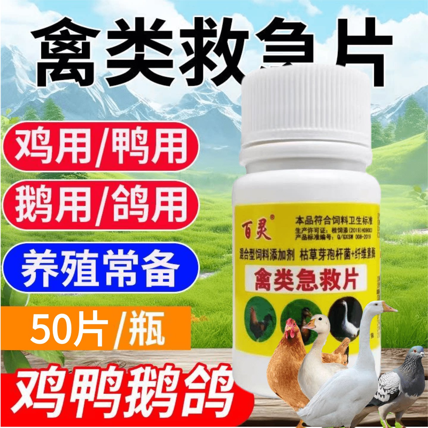 鸡鸭鹅鸽子家禽用预防养殖常备