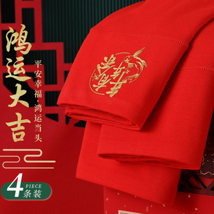 新年鸿运结婚女士短裤 红色本命年纯棉短裤 女2025新款 猫人高腰内裤