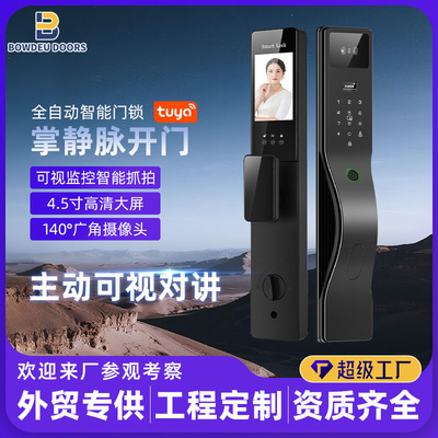 跨境 fingerprint lock3D人脸识别全自动智能门锁涂鸦智能锁