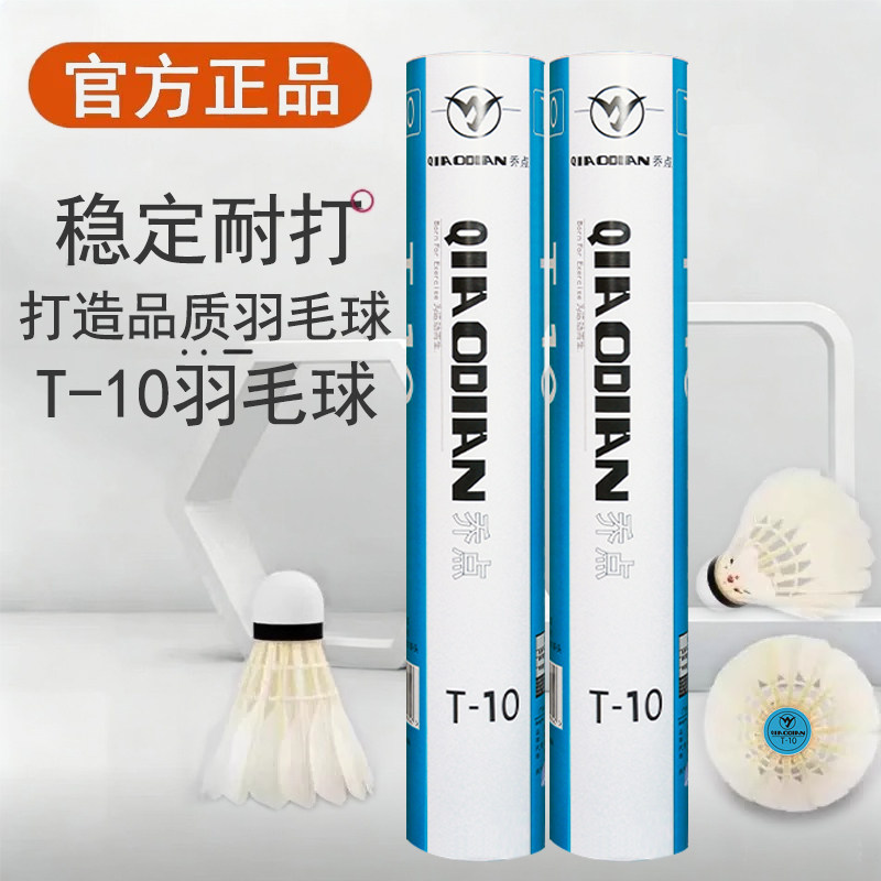 QIAODIAN乔点T10初学者新手耐打球大学校园体育课专用羽毛球
