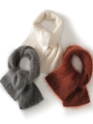 两瓣儿100%羊绒 拉绒 围脖女时尚百搭围巾