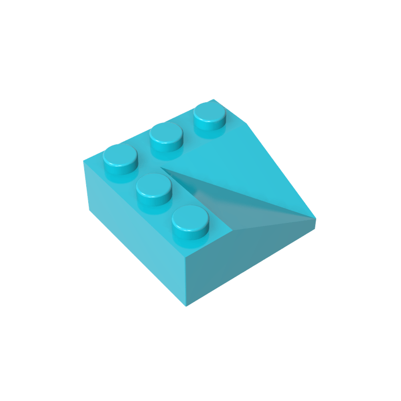 高砖积木零件GDS-860配件3x3内转角斜坡砖兼容99301小颗粒MOC散件