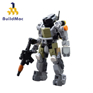 BuildMOC拼装 甲模型摆件礼物 积木玩具创意科幻机甲机器人机动装