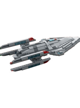 【高砖零件】星际迷航普罗米修斯级联邦星舰太空飞船拼装积木玩具