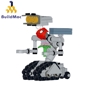 积木玩具影视霹雳五号强尼5号机器人瓦力组装 BuildMOC拼装 模型