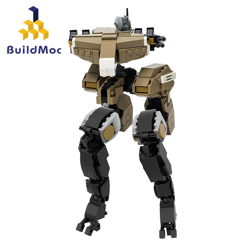 buildmoc拼装积木玩具游戏合金装备ai兵器月光机器人步行机甲模型