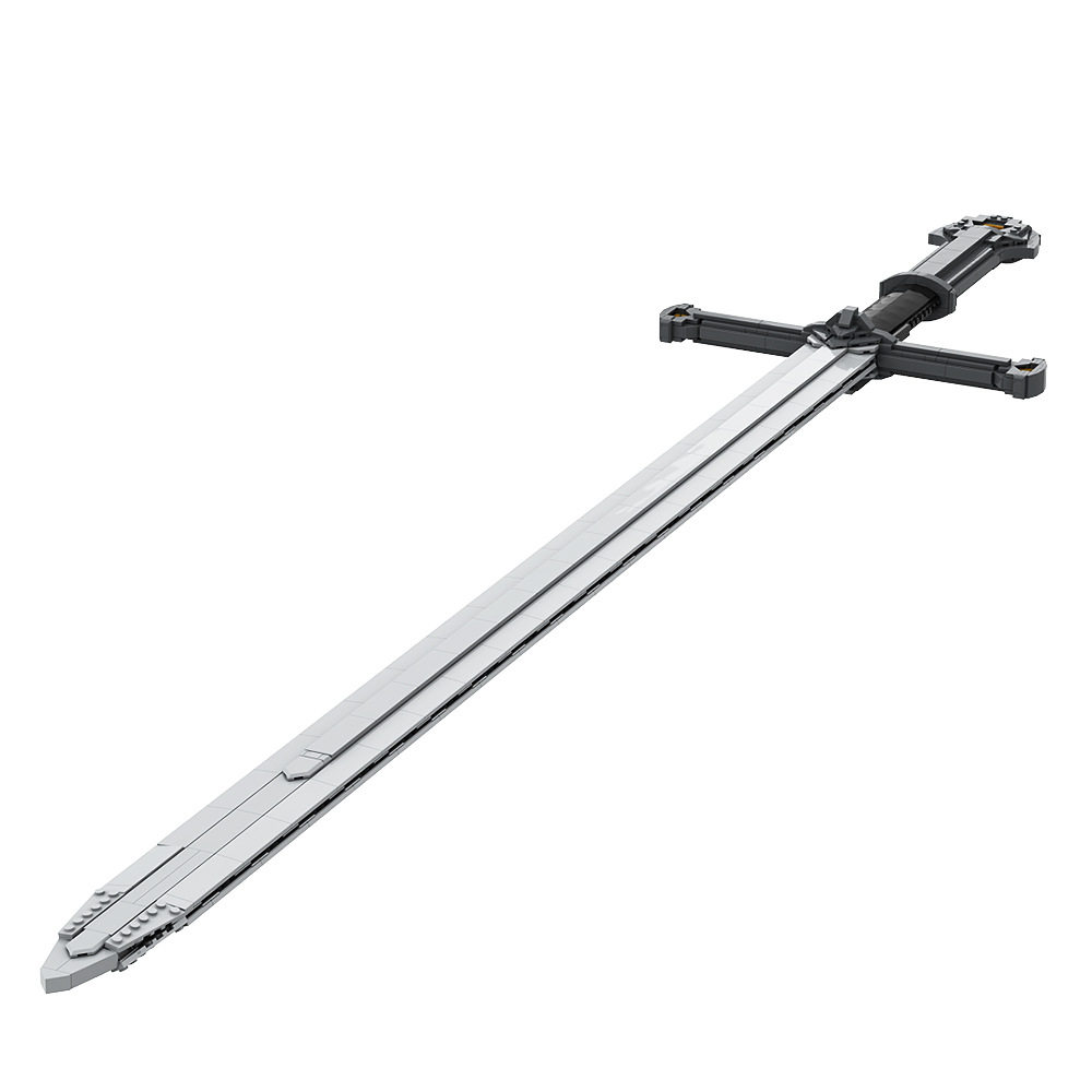 【高砖零件】魔戒指环王王者之剑纳西尔圣剑宝剑武器拼装积木玩具