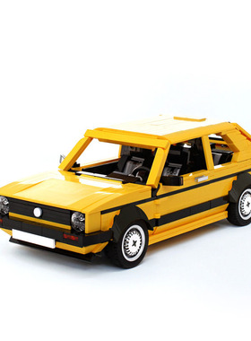 1983年1:14大众高尔夫Mk1经典收藏汽车模型MOC-26902拼装积木玩具